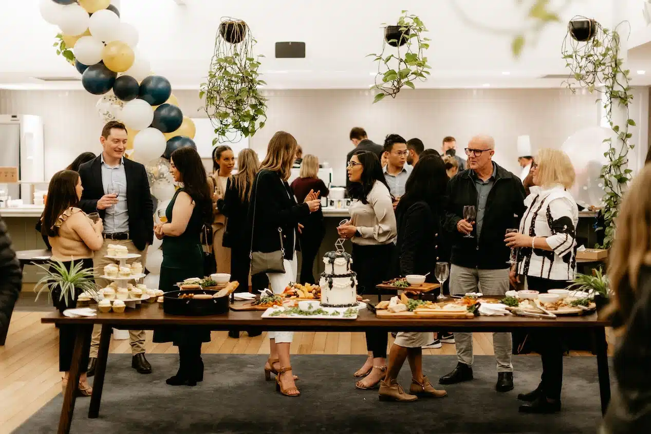 A group of people at a launch event at Hub Australia